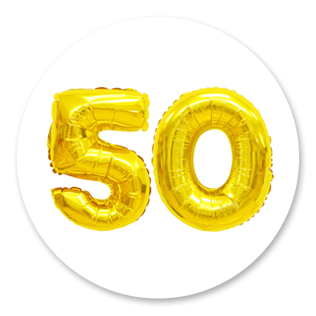 Cijferballon goud 50
